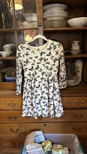 Tea Collection Purple/Teal Butterfly Print L/S Dress Size 12