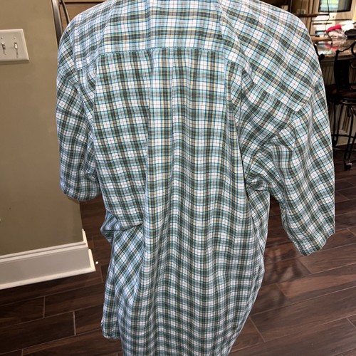 Siegfried & Company Mens Size L 100% Cotton Short Sleeve Plaid Button-Up Shirt - Picture 7 of 7