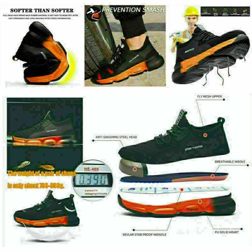 US Safety Shoes Mens Womens Outdoor Work Boots Steel Toe Cap Sneakers Protective - Picture 5 of 24
