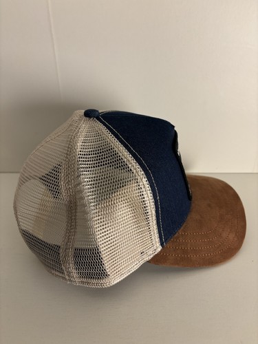 Cappello snapback da baseball Goorin Bros fattoria degli animali camionista berretto LONE WOLF denim blu - Foto 4 di 5