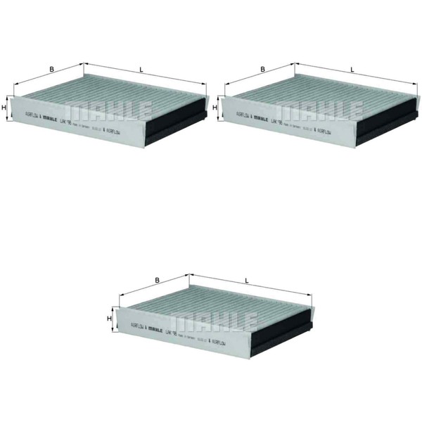 3X Mahle / Knecht Innenraumfilter Innenraumluft Pollenfilter LAK 98-image