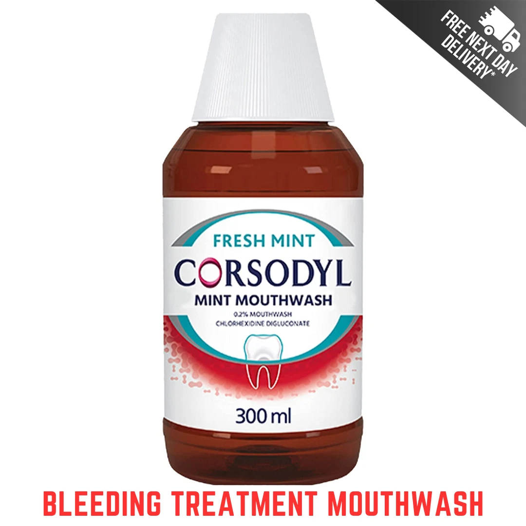 Corsodyl Mint Mouthwash (300ML) Best Gingivitis Mouthwash, 48 OFF
