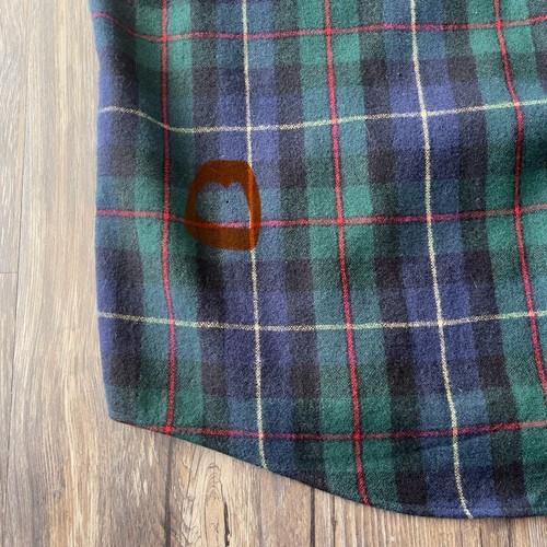 Camisa de Colección Eddie Bauer 100% Lana a Cuadros Franela con Botones Azul Verde Hombres L Usada en Excelente Condición - Imagen 8 de 12