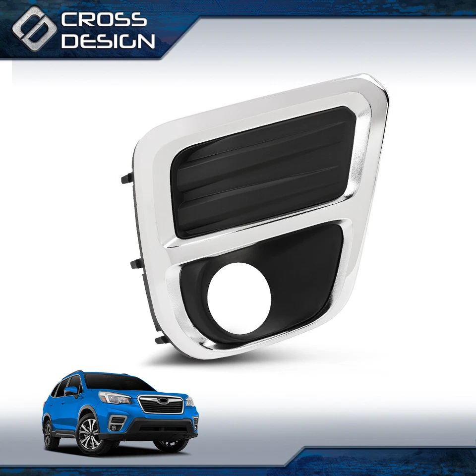 Fog Light Trim Cover Bezel LH RH Black Chrome Fit For 2019-2021 Subaru Forester - Image 2 of 4