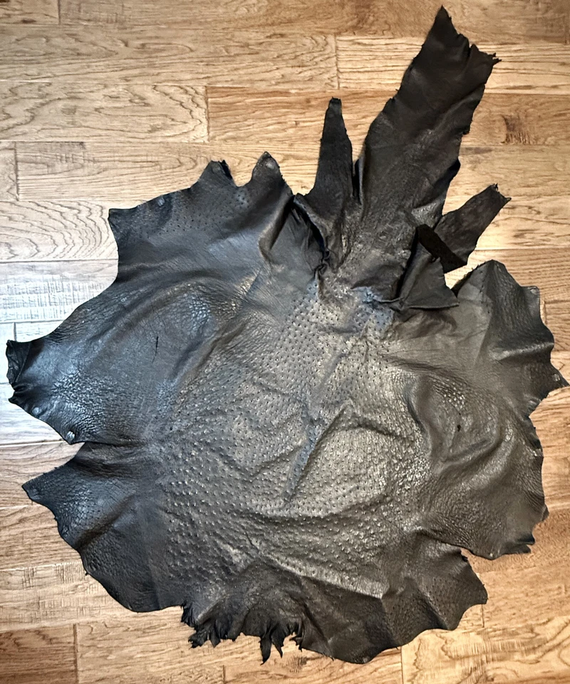 Piel de avestruz, NEGRO Color B 13 Foto 2 de 4