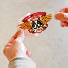 100 Custom logo stickers Roll Die cut, custom stickers CLEAR WATERPROOF