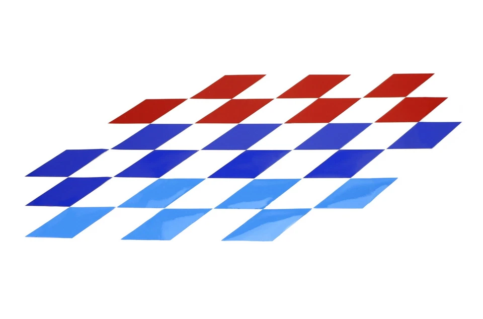 (2) Calcomanías adhesivas tricolor bandera deportiva M icónica 22x9" para puertas laterales BMW, capó Foto 3 de 4