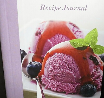 Recipe Journal,Purple  NEW! Hardcover Cloth wire-o bound Dividers, Lined Paper 