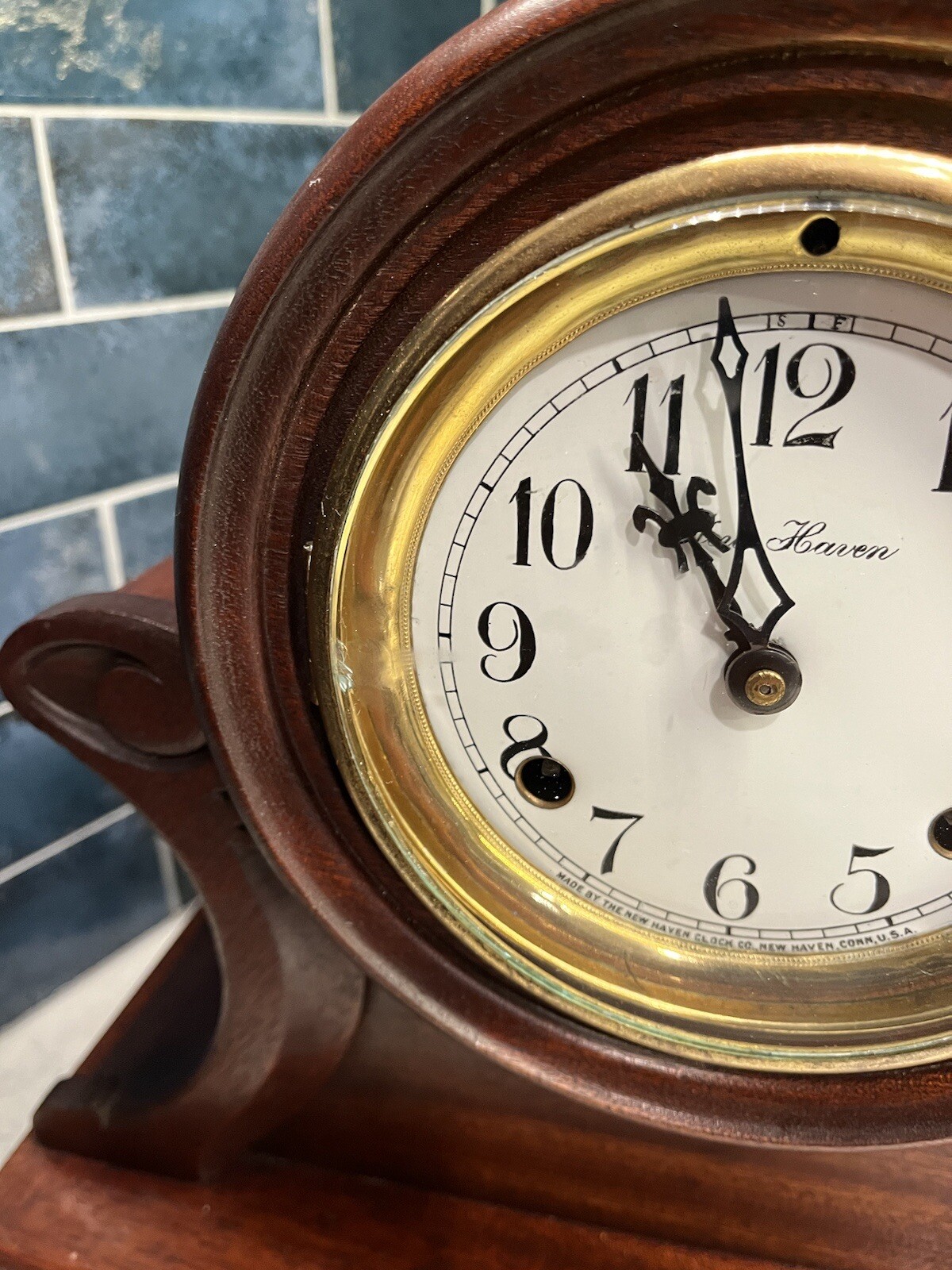 Antique New Haven Mantle Clock, Osborne Model properly restored. 1911