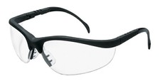 MCR Safety Crews KD110AF Klondike Black Safety Glasses UV Anti-Fog Clear Lens