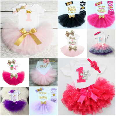 Erster Geburtstag Party Outfits für Baby Mädchen Set Tutu Rock Kleinkind Kinder Kleidung