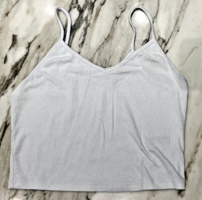 Colsie (Target) White Cropped Spaghetti Strap Pajama Top Sz XL