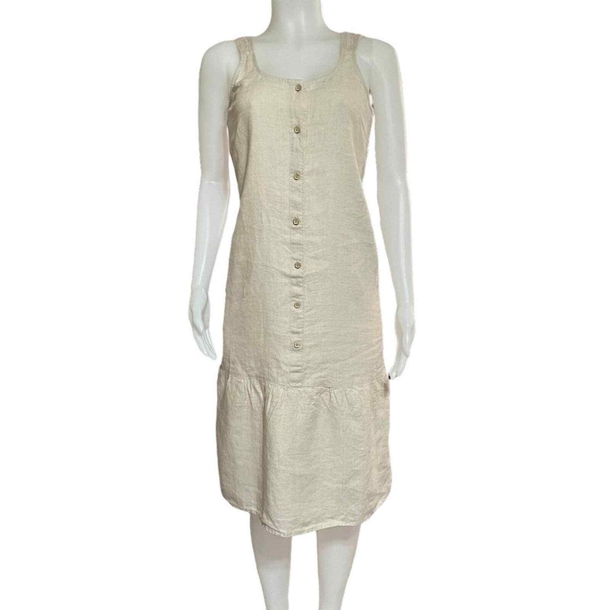 Nicole Miller New York Natural Linen Sleeveless Dress