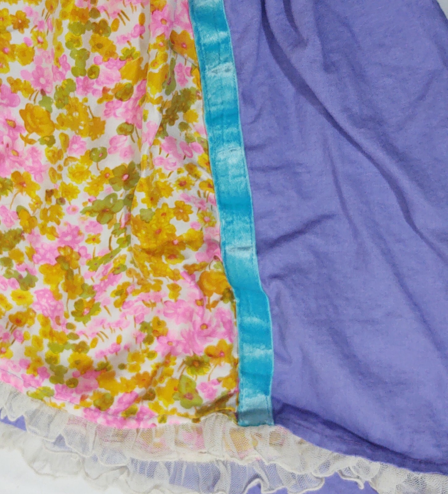 Women's Small Handmade Patchwork Panelled Skirt R… - image 5