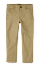The Children's Place Boy's Uniform Stretch Chino Pants Size 10 Husky Color Flax