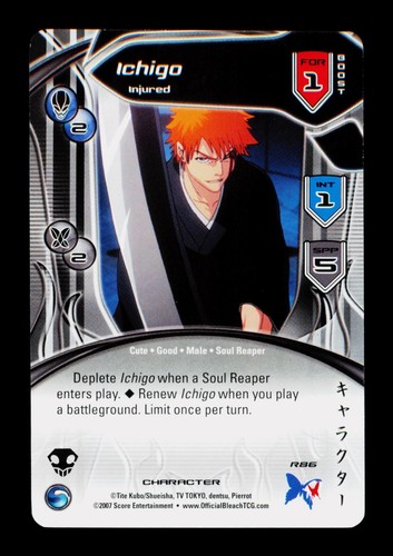 2007 Ichigo Injured R86 Shonen Jump Bleach Trading Card TCG CCG
