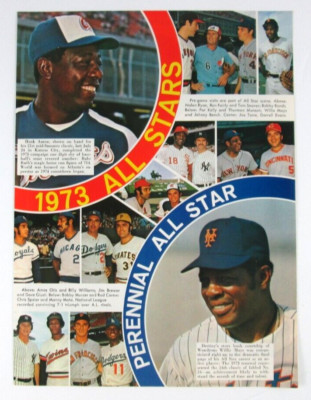 1973 Magazine Print Page NY Mets Radio TV Team Hank Aaron Willie Mays All Stars