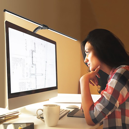 24W Double Head LED Desk Lamp Office Table Lamps Gooseneck Night Light Dimmable - Picture 13 of 15