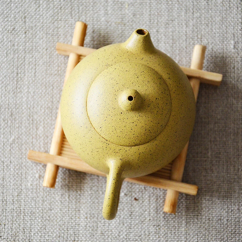 Olla de té kungfu de arcilla real xishi yixing zisha duan de 3,7 oz marcada china Foto 2 de 3