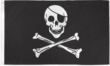 Pirate Flag 4x6ft Jolly Roger House Flag Pirate Skull Flag