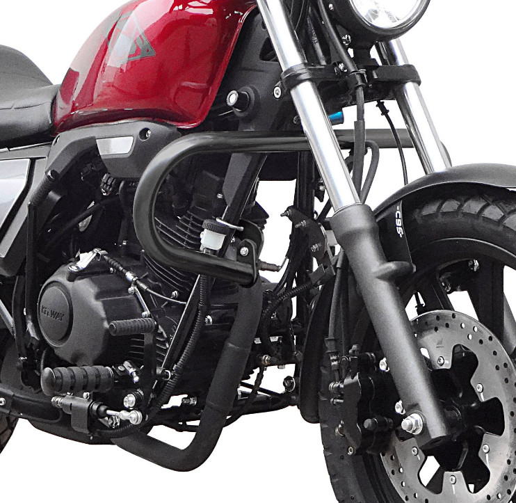Crash bar noir de protection carter pour moto Keeway K-Light 125