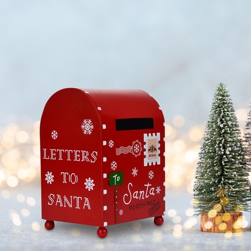 Christmas Decorative Mailbox Mini Mailbox for Indoor Outdoor Xmas Party Yard - Picture 4 of 7