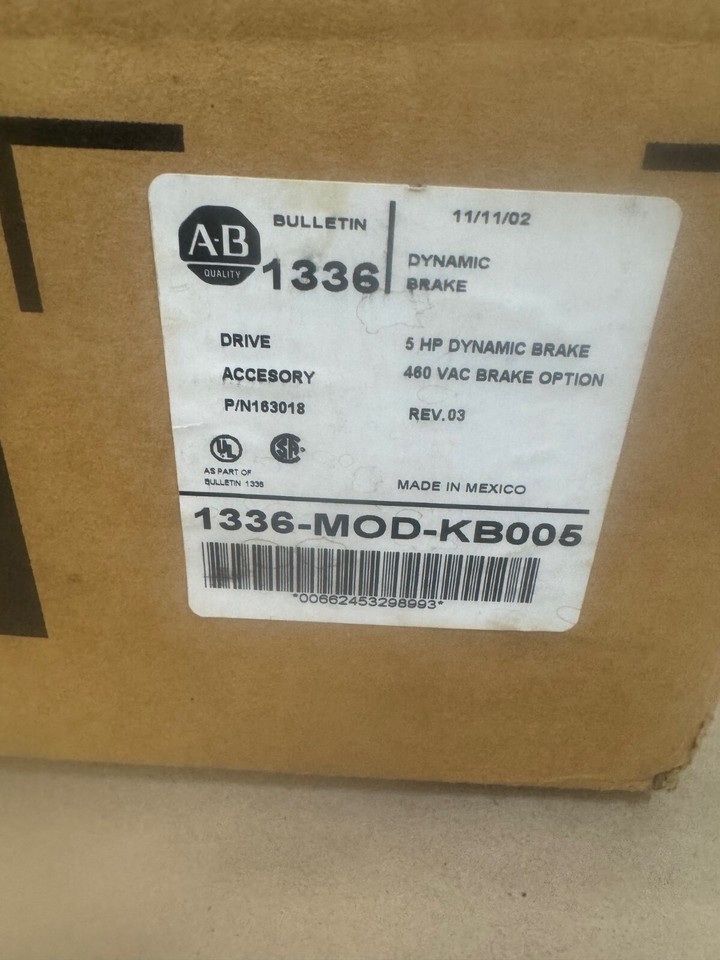 Allen Bradley 1336MODKB005 Dynamic Brake, 5 Hp, 460 VAC eBay