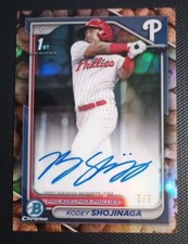2024 Bowman Draft Chrome Kodey Shojinaga Peanuts Refractor Auto Prospect. #5/5.