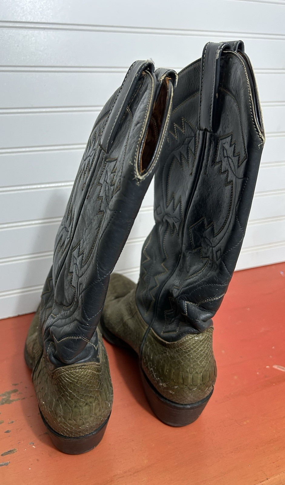 Renegade Gray Snakeskin Cowboy Western Boots Mens… - image 7