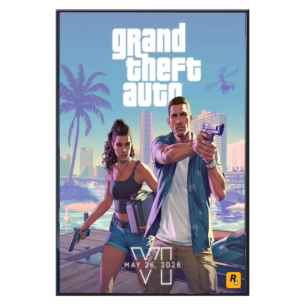 GTA Poster Grand Theft Auto VI Release Date Poster 11x17