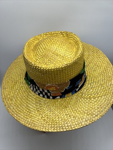 Cappello donna in paglia con fascia tropicale taglia grande unisex - Foto 8 di 9