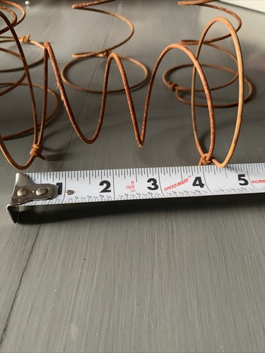 6 Antique Metal Hour Glass Coils Primitive Rusty Bed Springs Tornado - Picture 6 of 8