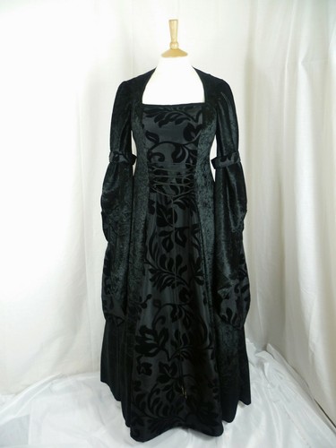 Gothic Wedding Dress, Medieval Gown Custom Made to size - Picture 3 of 6