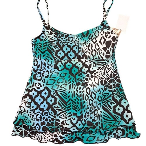 Leilani Damen Tankini Oberteil Tiermotiv blau Reise Urlaub Strand Oberteil Gr. 6 - Bild 5 von 9