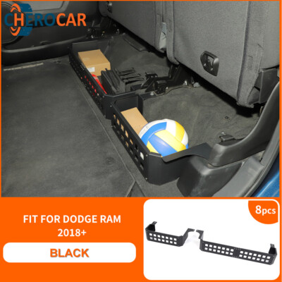 Metal Inner Under Seat Storage Rear Underseat Organizer Box Kit For Ram 1500 19+