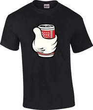 Cartoon Beer Hand College Drinking Party T-Shirt