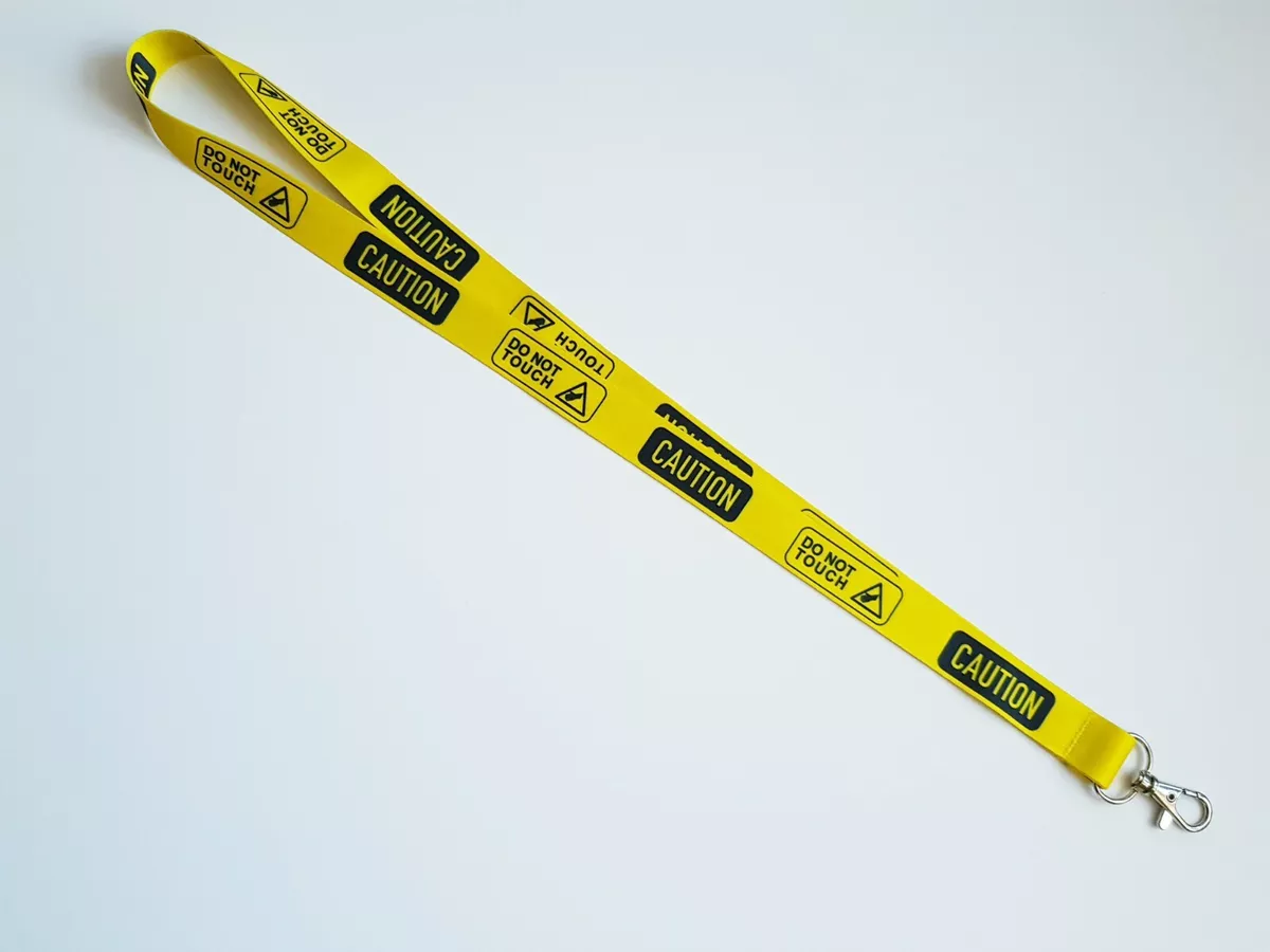 Caution do not touch Lanyard Neck Strap for Keys ID Card Holder W