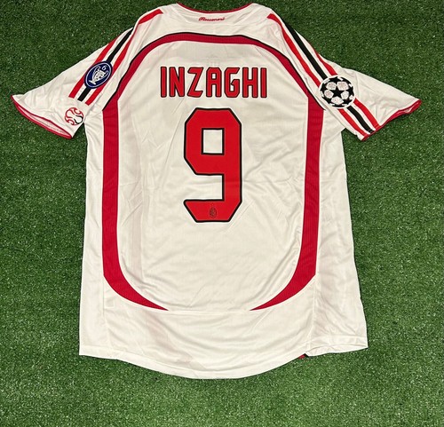 AC MILAN WINNING CHAMPIONS LEAGUE 2007 RETRO SHIRT INZAGHI 9 ON BACK NEW - Picture 5 of 5