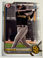 2022 Bowman Baseball 1st Bowman Prospect #BP-122 Zayed Salinas San Diego Padres