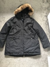 Ladies Thick Winter Waterproof Mountain Warehouse Coat. Black, Size 20.