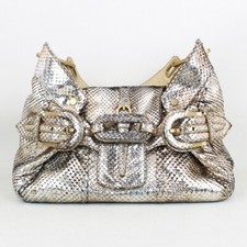 Jimmy Choo Tulita Bag Metallic Gold Python Purse
