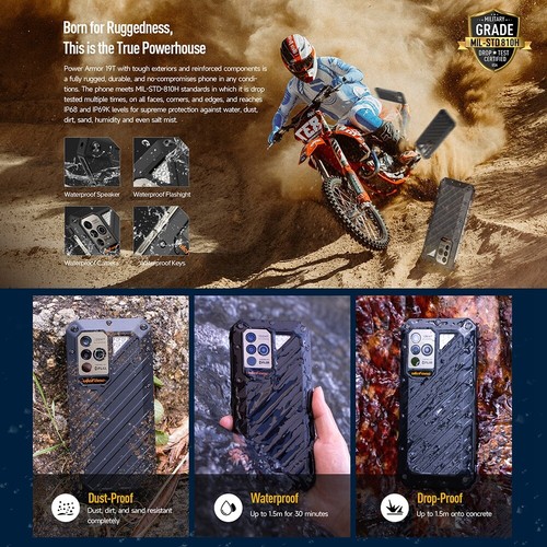 Ulefone Power Armor 19T termocamera FLIR® telefono robusto 17 GB + 256 GB 66 W - Foto 4 di 13