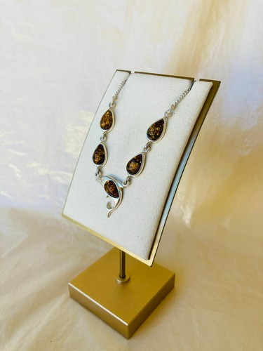 COLLANA GIROCOLLO DELFINO IN ARGENTO STERLING E AMBRA MULTICOLORE VERDE MIELE BALTICO - Foto 12 di 13