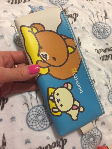 Rilakkuma Bear Pencil Case,orange Or Blue,school, Cosmetic, New,random Color - Picture 9 of 12