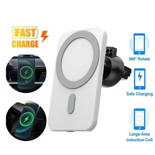 Magnetic Wireless Charger Car Mount Holder for iPhone 12 13 14 15Pro Max Magsafe