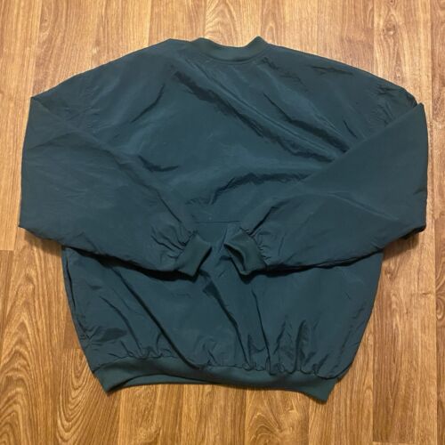 Vintage 80s Notre Dame Fighting Irish Pullover Windbreaker Men Medium Green - Picture 2 of 6