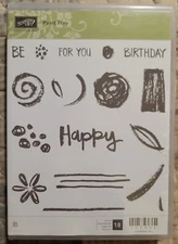 Stampin' Up! RETIRED Stamp "Paint Play" #143995