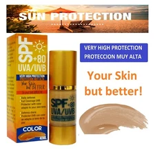 Anti Aging Sunscreen SPF 80 BB Cream Tinted Protector solar UVA 80 con color