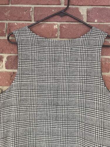 Harvé Benard Vintage Classic Wool Jumper Dress Black White Plaid Size 4 Pullover - Picture 9 of 11