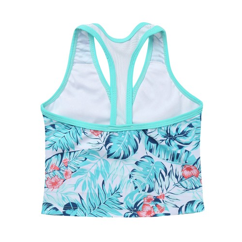 Kids Girls Swimwear Tankini Swimsuit Bikini Tank Top with Shorts Bathing Suit - Picture 82 of 109